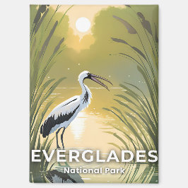 Nationaal park Everglades | Waterverf ooievaar Magneet