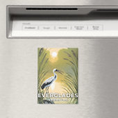 Nationaal park Everglades | Waterverf ooievaar Magneet (Insitu (Vaatwasser))