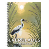 Nationaal park Everglades | Waterverf ooievaar Notitieboek (Voorkant)