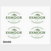 Nationaal park Exmoer Ovale Sticker (Vel)