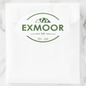 Nationaal park Exmoer Ovale Sticker (Tas)