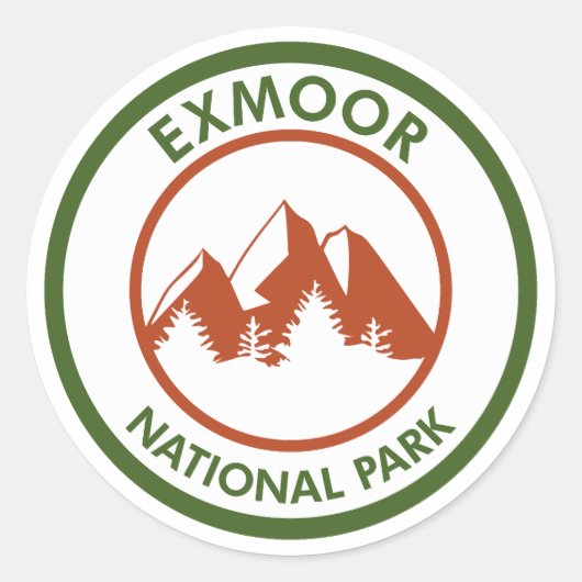 Nationaal park Exmoer Ronde Sticker (Voorkant)