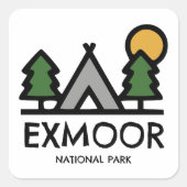 Nationaal park Exmoer Vierkante Sticker (Voorkant)
