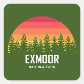 Nationaal park Exmoer Vierkante Sticker (Voorkant)