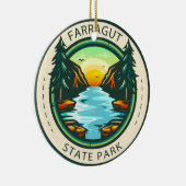 Nationaal park Farragut Idaho Badge Keramisch Ornament (Rechts)