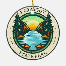 Nationaal park Farragut Idaho Badge Keramisch Ornament