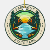 Nationaal park Farragut Idaho Badge Keramisch Ornament (Achterkant)