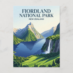 Nationaal park Fiordland Nieuw-Zeeland Briefkaart