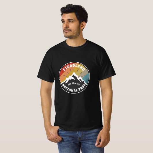 Nationaal Park Fiordland Nieuw-Zeeland T-shirt (Voorkant volledig)