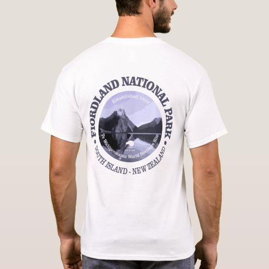 Nationaal park Fiordland T-shirt (Achterkant)