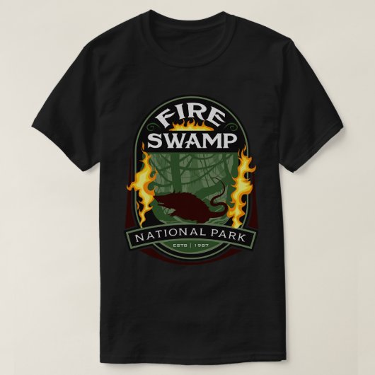 Nationaal park Fire Swamp T-shirt (Design voorkant)