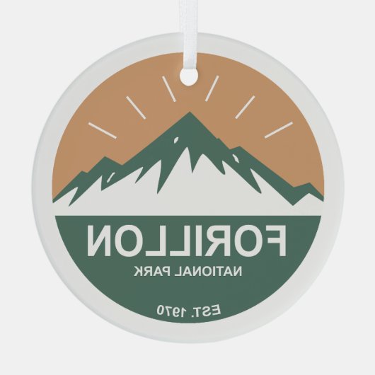 Nationaal park Forillon Glas Ornament (Achterkant)