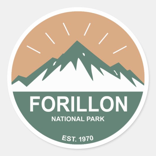 Nationaal park Forillon Ronde Sticker (Voorkant)