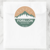 Nationaal park Forillon Ronde Sticker (Tas)