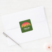 Nationaal park Forillon Vierkante Sticker (Envelop)