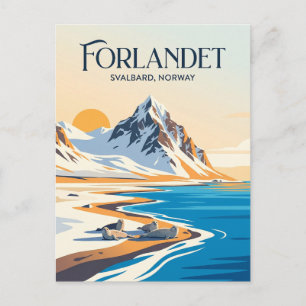 Nationaal park Forlandet Noorwegen Briefkaart