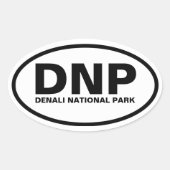 Nationaal park FOUR Denali Ovale Sticker (Voorkant)