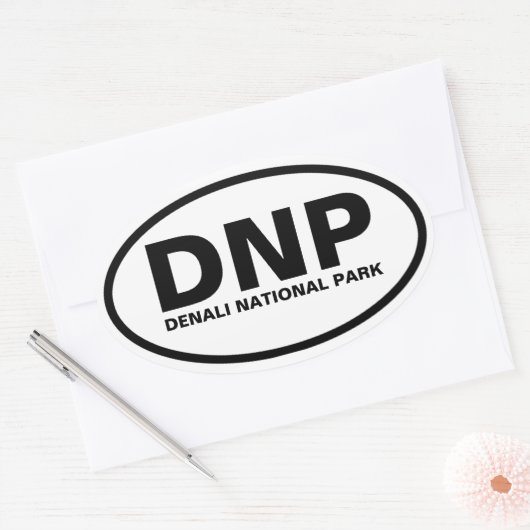 Nationaal park FOUR Denali Ovale Sticker (Envelop)