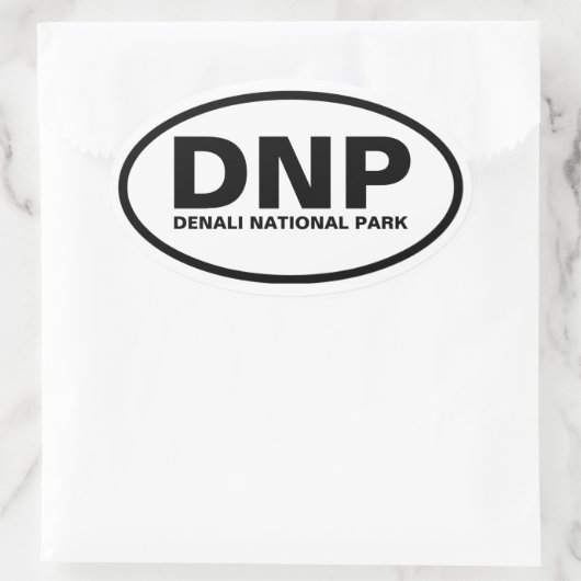 Nationaal park FOUR Denali Ovale Sticker (Tas)