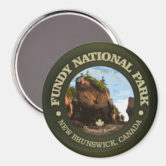 Nationaal park Fundy Magneet (Voorkant / Achterkant)