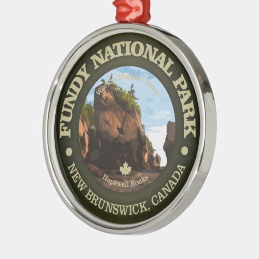 Nationaal park Fundy Metalen Ornament (Links)