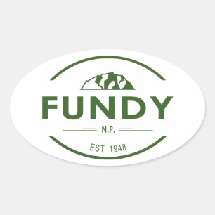 Nationaal park Fundy Ovale Sticker
