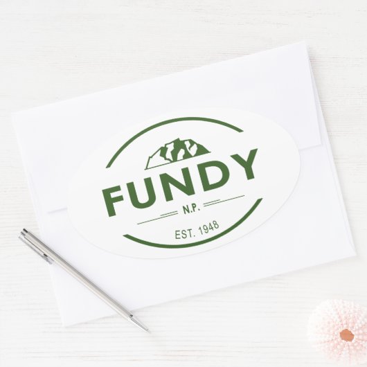 Nationaal park Fundy Ovale Sticker (Envelop)