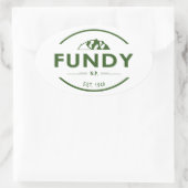 Nationaal park Fundy Ovale Sticker (Tas)