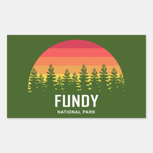Nationaal park Fundy Rechthoekige Sticker (Voorkant)