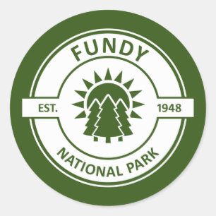 Nationaal park Fundy Ronde Sticker