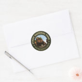 Nationaal park Fundy Ronde Sticker (Envelop)