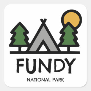 Nationaal park Fundy Vierkante Sticker