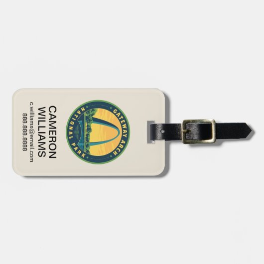 Nationaal park Gateway Arch Bagagelabel (Voorkant horizontaal)