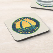 Nationaal park Gateway Arch Bier Onderzetter (Linkerzijde)