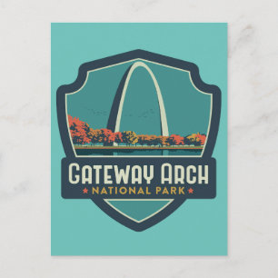 Nationaal park Gateway Arch Briefkaart