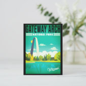 Nationaal park Gateway Arch - Missouri Saint Louis Briefkaart (Staand voorkant)