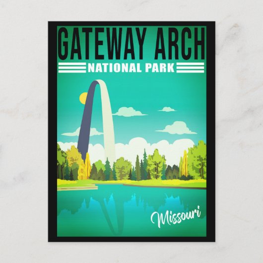 Nationaal park Gateway Arch - Missouri Saint Louis Briefkaart (Voorkant)