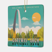 Nationaal park Gateway Arch - Missouri Saint Louis Keramisch Ornament (Links)