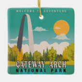 Nationaal park Gateway Arch - Missouri Saint Louis Keramisch Ornament (Voorkant)