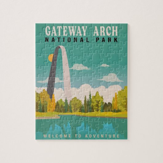 Nationaal park Gateway Arch - Missouri Saint Louis Legpuzzel (Verticaal)