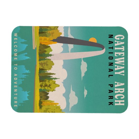 Nationaal park Gateway Arch - Missouri Saint Louis Magneet (Horizontaal)