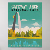 Nationaal park Gateway Arch - Missouri Saint Louis Poster (Voorkant)