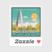 Nationaal park Gateway Arch - Missouri Saint Louis Sticker (Vel)