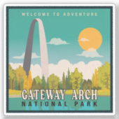 Nationaal park Gateway Arch - Missouri Saint Louis Sticker (Voorkant)