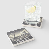 Nationaal park Gateway Arch Stenen Onderzetter (Zijkant)