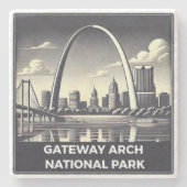 Nationaal park Gateway Arch Stenen Onderzetter (Voorkant)