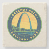 Nationaal park Gateway Arch Stenen Onderzetter (Voorkant)