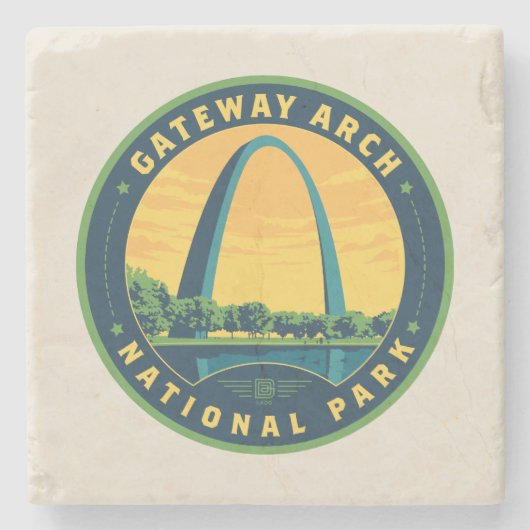 Nationaal park Gateway Arch Stenen Onderzetter (Voorkant)