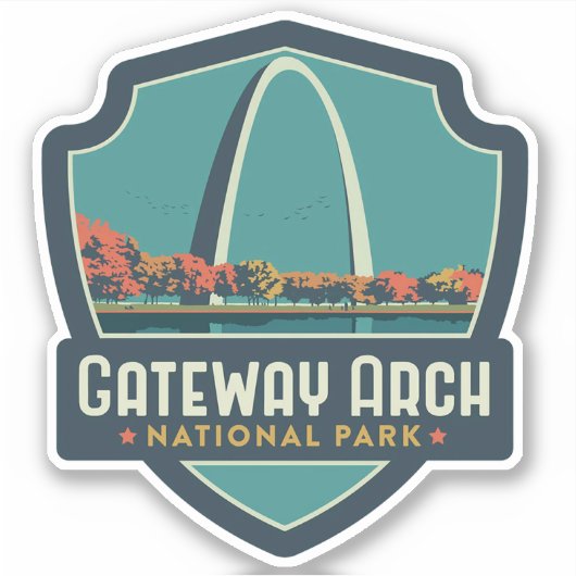 Nationaal park Gateway Arch Sticker (Voorkant)