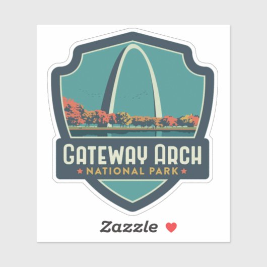 Nationaal park Gateway Arch Sticker (Vel)